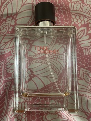 Empty Glass Bottle TERRE D  HERMES  Perfume 100 ml