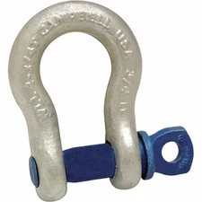 Campbell 5411635, 1", WLL 8-1/2 Ton, Screw Pin Galvanized Anchor Shackle
