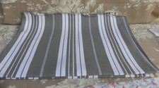 ANCIEN COUPON DE TOILE A MATELAS RAYURES DECO COSY