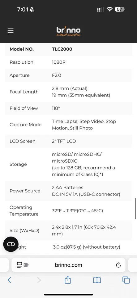 Brinno BCC2000 Professional Time Lapse Camera (TLC2000). - Image 4 of 4