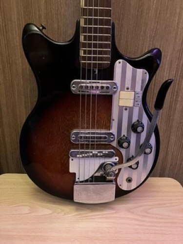 Teisco Vintage Electric Guitar Sunburst 1960s Japan Tremolo Dual