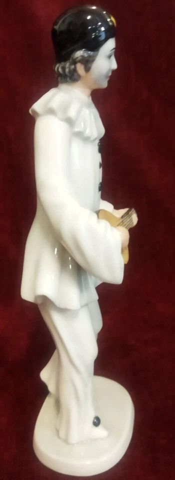 COMMEDIA ARTE ITALIANA STATUINA PIERROT PORCELLANA- ROYAL COPENHAGEN 1249 063 - Immagine 2 di 4