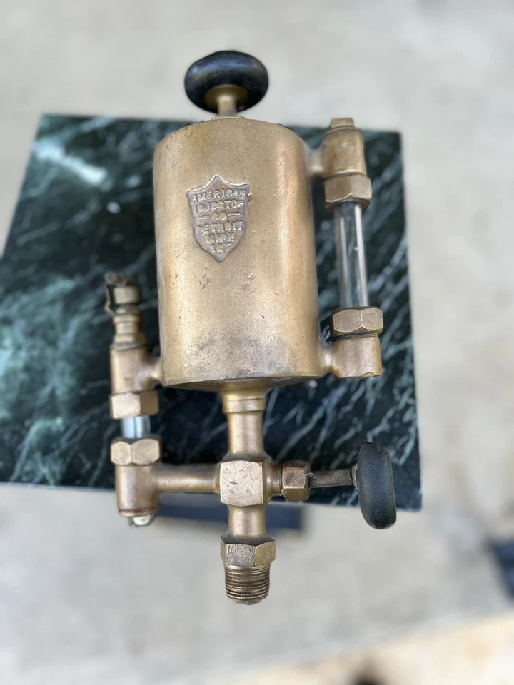 1 cuarto LUBRICADOR AMERICANO Cilindro ENGRASADOR DE LATÓN Motor de campo petrolífero Hit Miss REPARACIÓN Foto 2 de 3