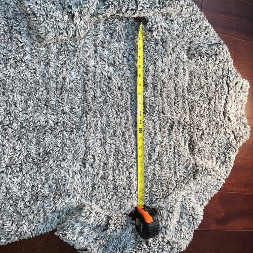 Weatherproof Vintage Women's Sherpa Frosty Tipped Grey Pullover Quarter Zip Xl - Picture 6 of 10
