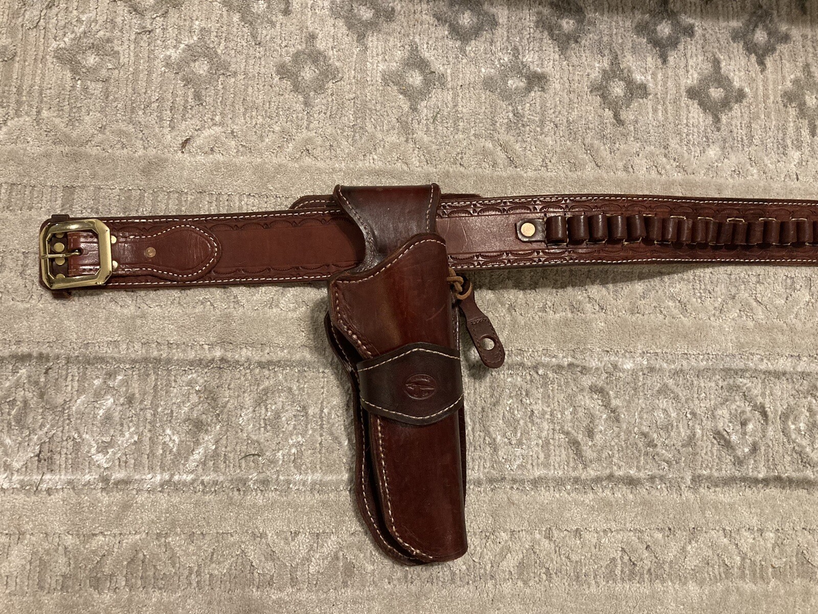 Leather Belt Gun Holster 44magnum, 45 Colt, 40