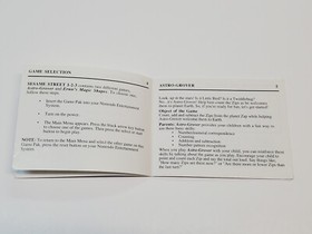 Sesame Street 123 Authentic Original NES Nintendo Manual Only *