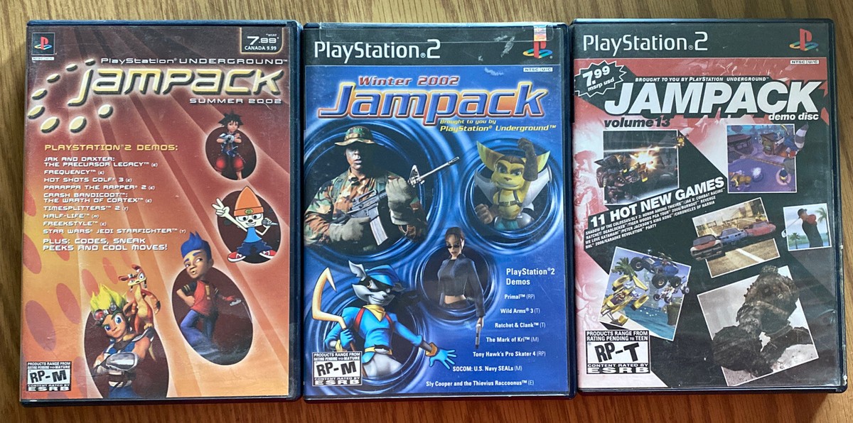 PS2 PlayStation 2 Jampack Lot of 3 - Summer/ Winter 2002