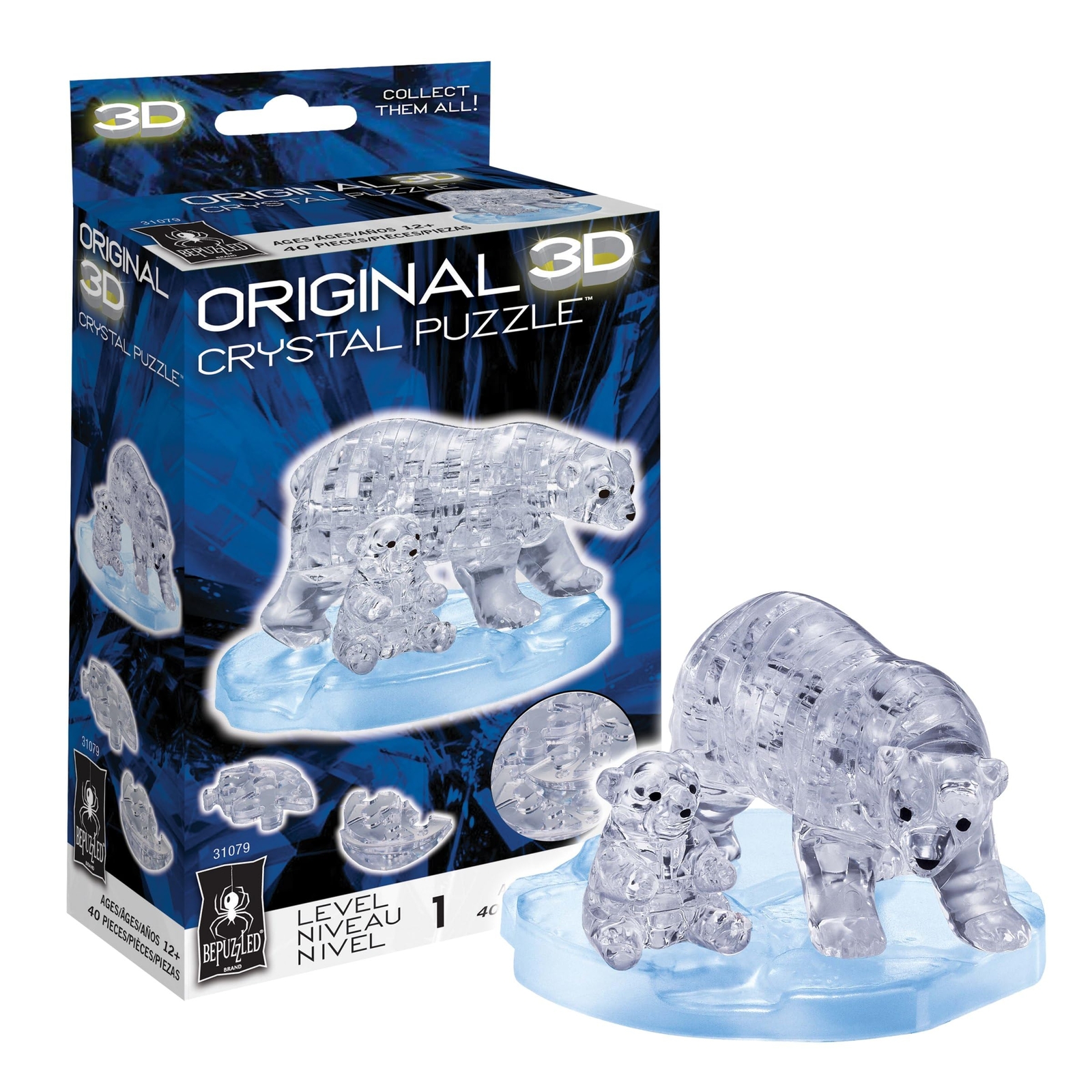 BePuzzled | Polar Bear Original 3D Crystal Puzzle Ages 12 and Up