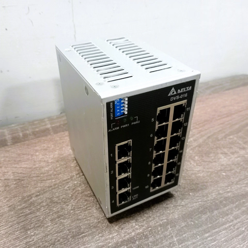 USED | DELTA DVS-016W01 WIDE TEMP UNMANAGED ETHERNET SWITCH W/BUILT-IN ALARM IO - Image 3 of 4