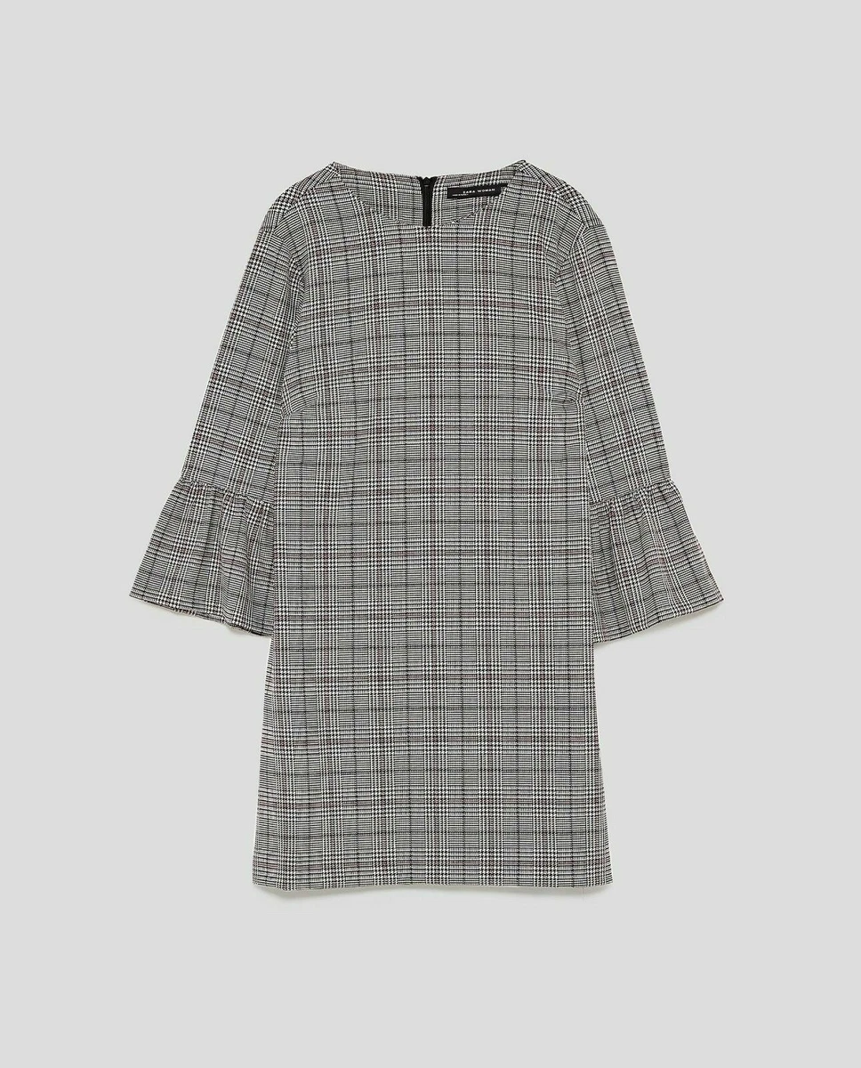 Zara checked top shift dress