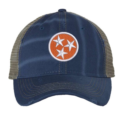 Tennessee Orange Trucker Hat – Distressed Tri-Star State Flag Cap - 第 8/8 張圖片