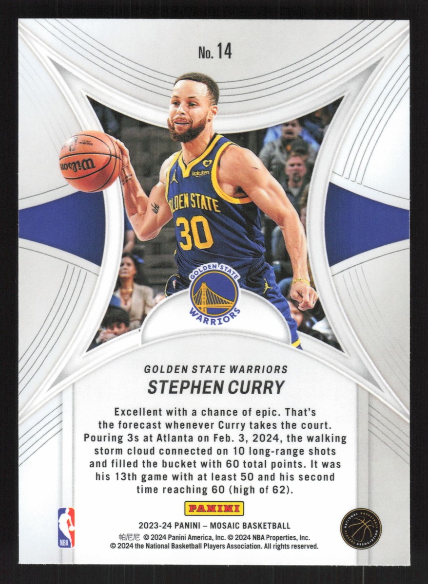 2023-24 Panini Mosaic #14 Stephen Curry Epic Performers | eBay