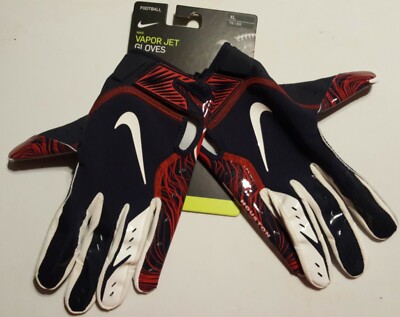 Nike Vapor Jet NFL Houston Texans Receiver Football Gloves XL Blue Red  New