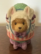 Cherished Teddies - 2002 Easter Egg-  Bear In Bunny Suit - Numbered Collectible