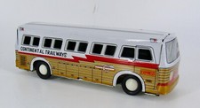 Vintage Super Setra Japan Tin Plate - Friction 'Continental Railways' Bus - 16cm