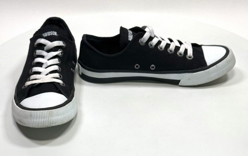Harley Davidson D83817 Zia modische schwarze Canvas-Sneaker Schuhe – Damen 7,5 - Bild 10 von 14
