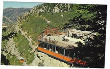 Restaurant, Bridal Veil Falls Sky Ride, Provo Canyon Utah 1960's Unused Postcard