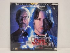 Chain Reaction Laserdisc, 1996 Keanu Reeves, Morgan Freeman - Action Sci-Fi