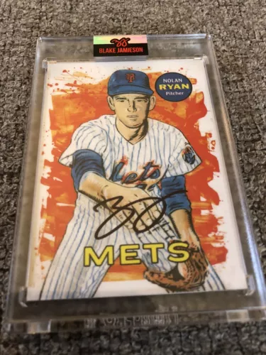 TOPPS PROJECT 2020 NOLAN RYAN  NEW YORK METS SIGNED BY ARTIST BLAKE JAMEISON