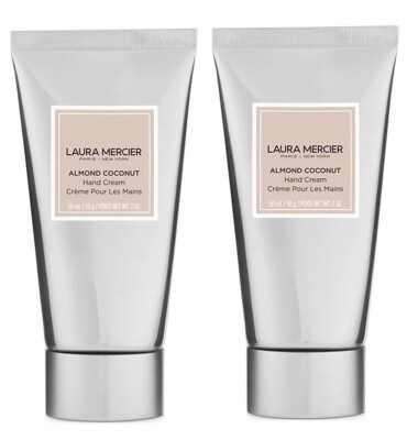2 PC Laura Mercier ALMOND COCONUT HAND CREAM 2 X 2 OZ Individually Sealed Tubes