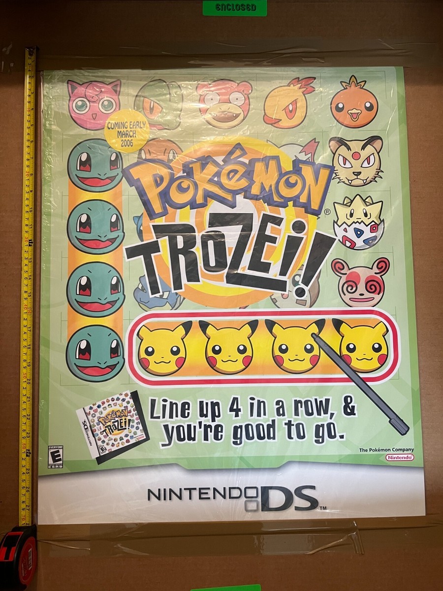 2006 Pokemon Trozei! Nintendo DS Game Promotional Poster 22