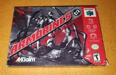 No Game ARMORINES Project S.W.A.R.M. Nintendo 64 N64 Original Authentic BOX ONLY