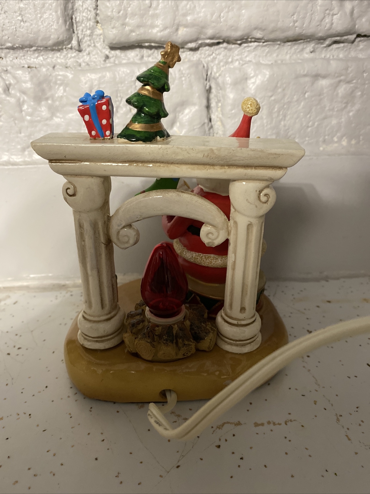 Kirklands home Santa by chimney with teddy bear and presents Flicker