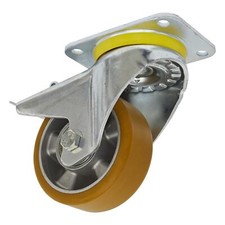 Image of Sealey Castor Wheel Swivel Plate with Total Lock 125mm - SCW5125SPL