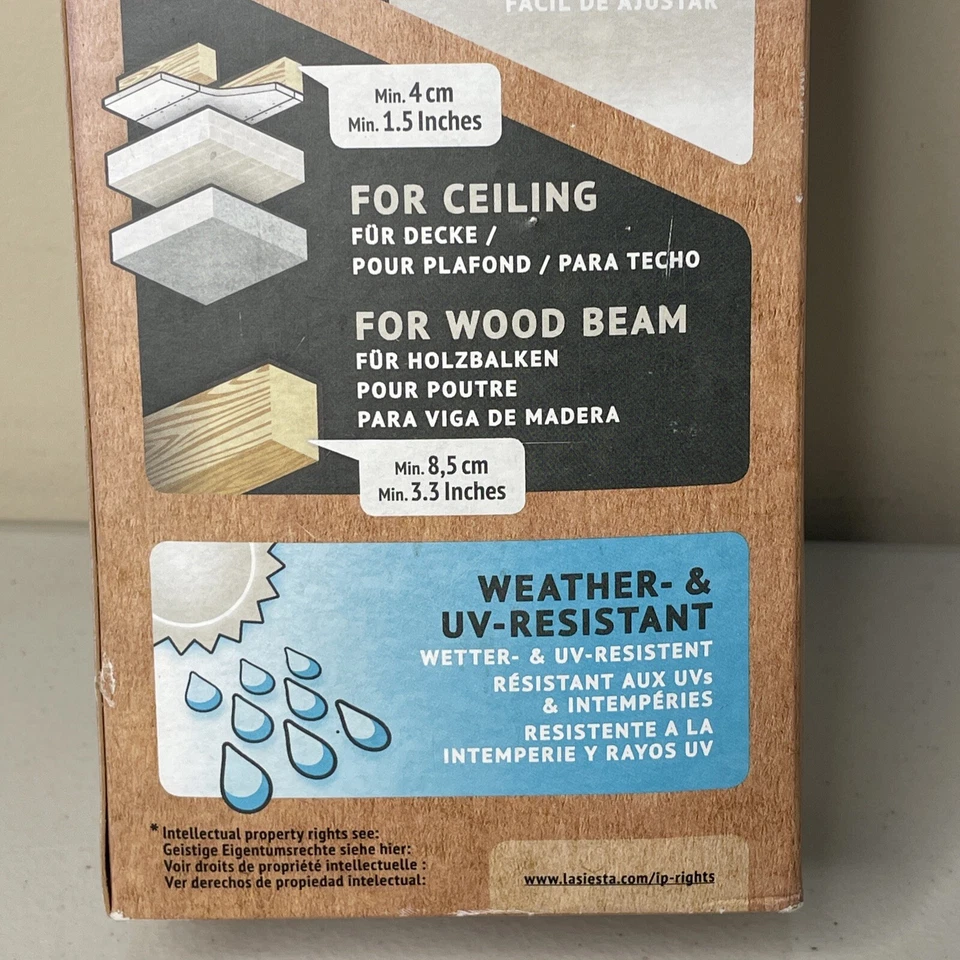 Sistema de montaje de hamaca de suspensión multiusos cuerda universal negra LA SIESTA Foto 4 de 4