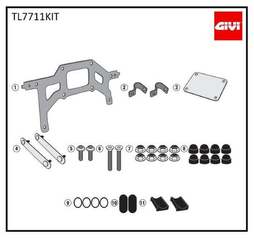 Set Mounts GIVI TL7711KIT for Fixing 