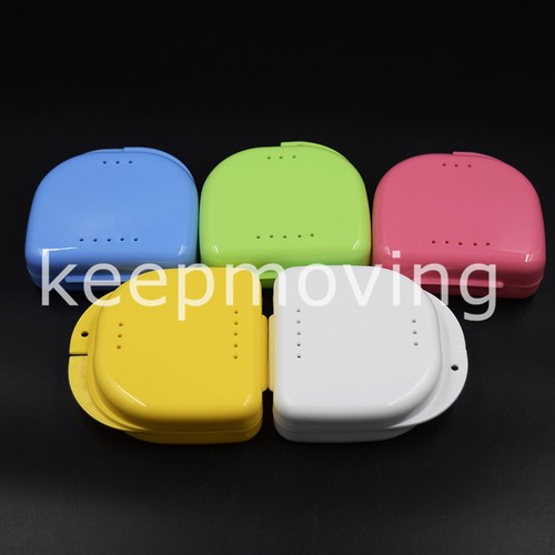 Dental Orthodontic Retainer Denture Storage Box Case Mouthguard Container Colors - Picture 3 of 38