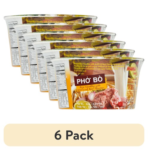 (6 pack) Pho Bo Rice Noodle with Artificial Beef Flavor, 2.29 oz, 1 ...