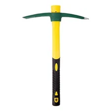 Forged Pick Mattock Hoe 15-Inch 1.4Lbs with Fiberglass Handle for Gardening