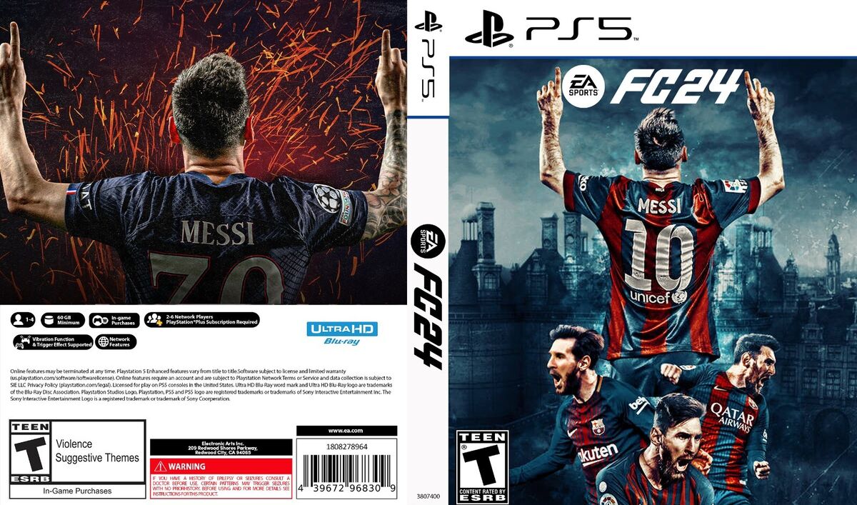 No Game Any Player Or Team EA Sports FC 24 Fifa Custom Cover with