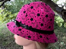 Retired Sanrio HELLO KITTY Pink Black Diva Bucket Hat Girls NWOT OSFM sj7m57
