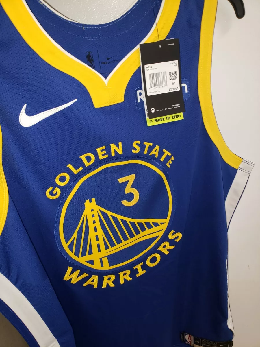 Golden State Warriors Jordan Poole 21-22 Authentic edition jersey 48 large blue