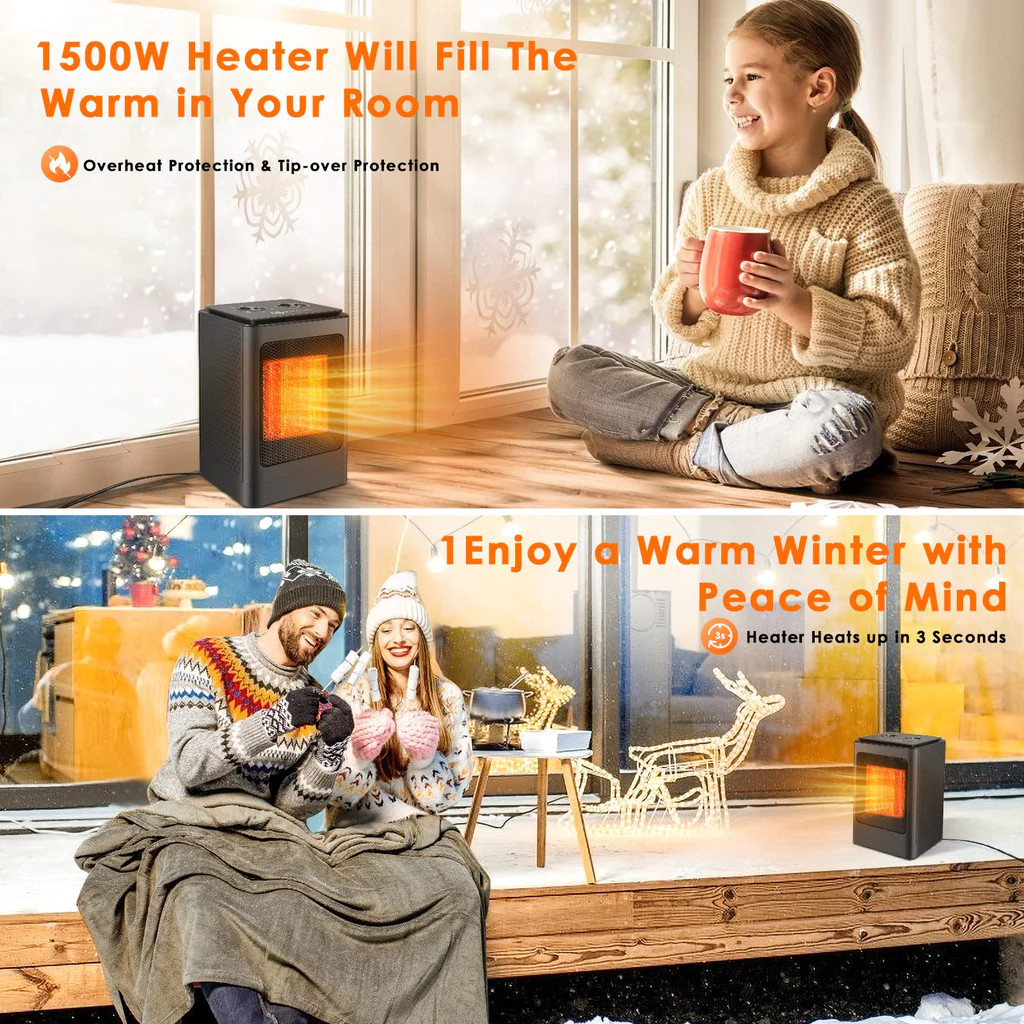 New Space Heater Portable, Heaters for Home Low Energy Silent, 1500 / 750W  Home | eBay