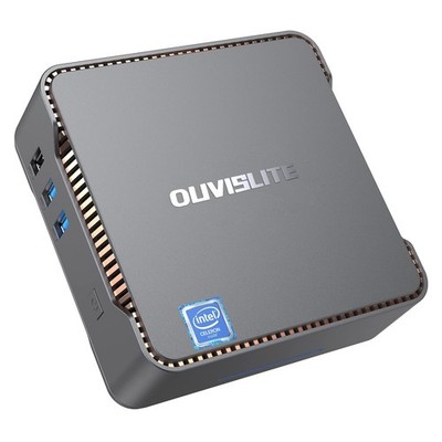 OUVISLITE Mini PC 8GB 128GB SSD Intel N3350 Windows 10 Pro 4K Triple