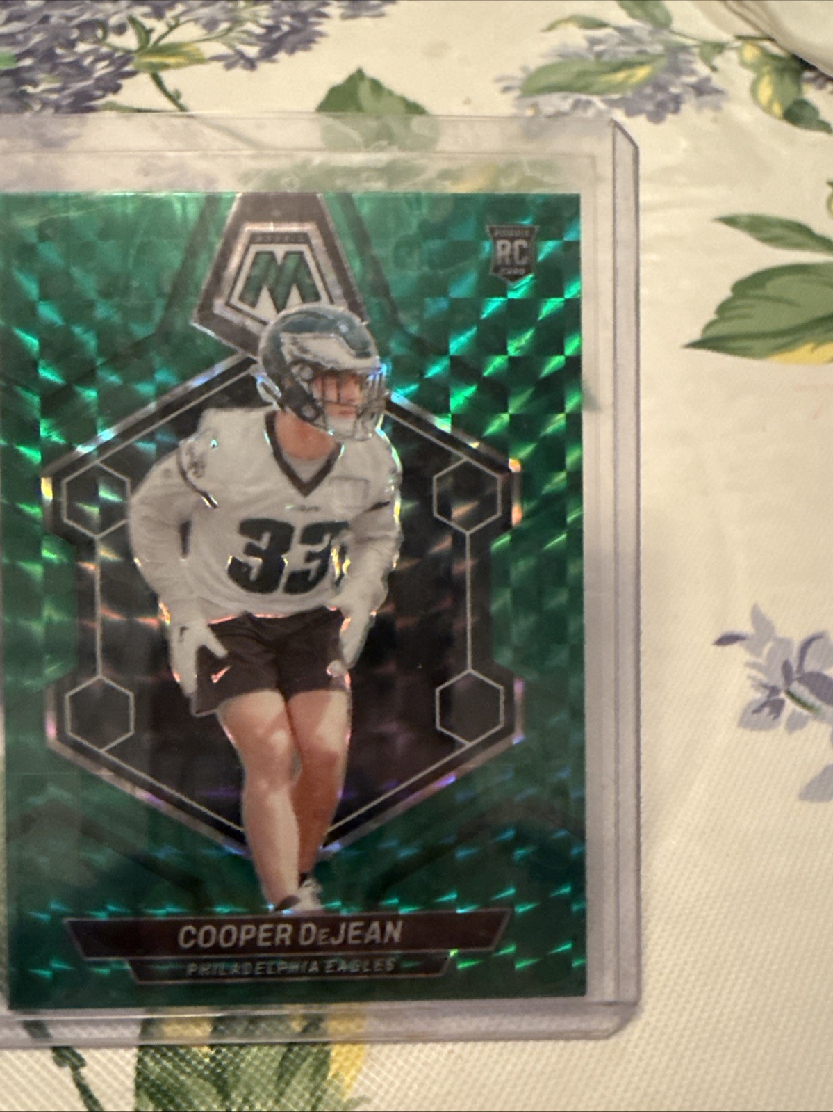 2024 Panini Mosaic - Rookies Cooper DeJean #340 Green Mosaic Prizm (RC)