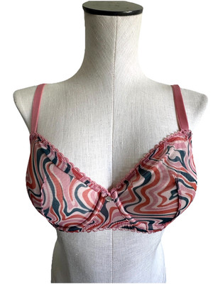 Adored by Adore Me Malina Unlined Semi Sheer Colorful Bra Size 36C
