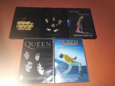5x DVD's Queen Freddie Mercury Paket