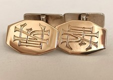 Manschettenknöpfe Silber vergoldet Art Deco ...
