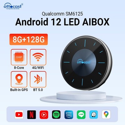 Ottocast P3 CarPlay AI Box Wireless CarPlay Android Auto Video Adapter HDMI 128G