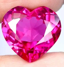 25 Ct Natural Pink Sapphire Heart Cut Certified Loose Stunning Gemstone