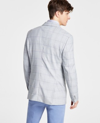 Tommy Hilfiger Men's Modern-Fit Glen Plaid Sport Coat - Grey Blue
