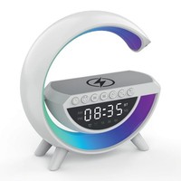 Equatech Rechargeable LED Wireless Charging Speaker with Alarm Clock