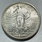 1917-D Standing Liberty Quarter Ty-1 414 Nice Cartwheel Effect, Full Head?