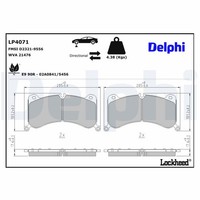 Bremsbelagsatz Scheibenbremse Delphi LP4071 FüR Audi Q8 Tron Sportback GET SUV
