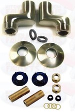 Satin Brushed Nickel Clawfoot Bathtub Faucet Adjustable Swing Arms