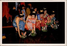 Butterfly Dance Temu Lilngan Indonesia beautiful women crowns postcard f700